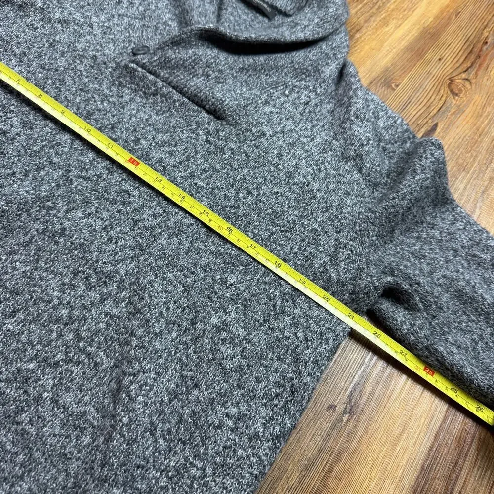 Men's Banana Republic Grey Gray Shawl Collar Sweater Preppy Marled Knit Medium